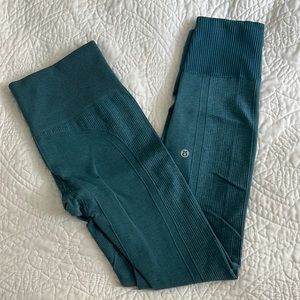 Lululemon Ebb to Street teal leggings  (size 4)